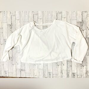 XS Free People Womens See You Tonight Open Back Pullover, White